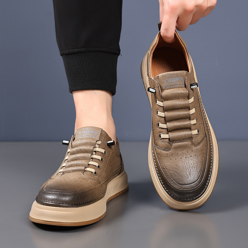 Baskets pour homme en synthétique avec lacets ajustables et coupe basse moderne - Elian