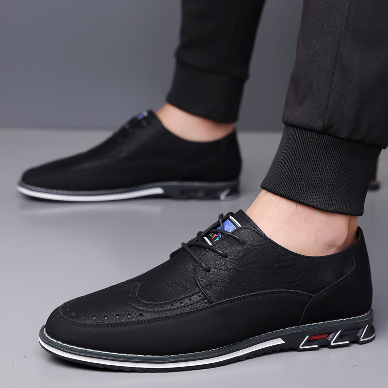 Chaussures in synthétique con lacet bas et perforations décoratives urbaines et discrètes - Zavian