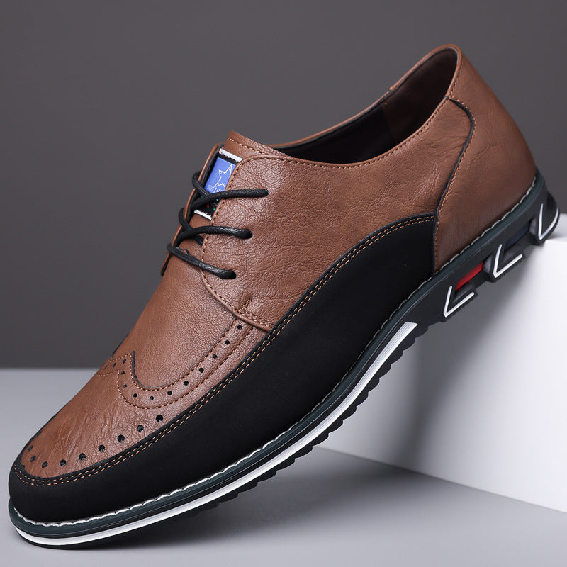 Chaussures in synthétique con lacet bas et perforations décoratives urbaines et discrètes - Zavian