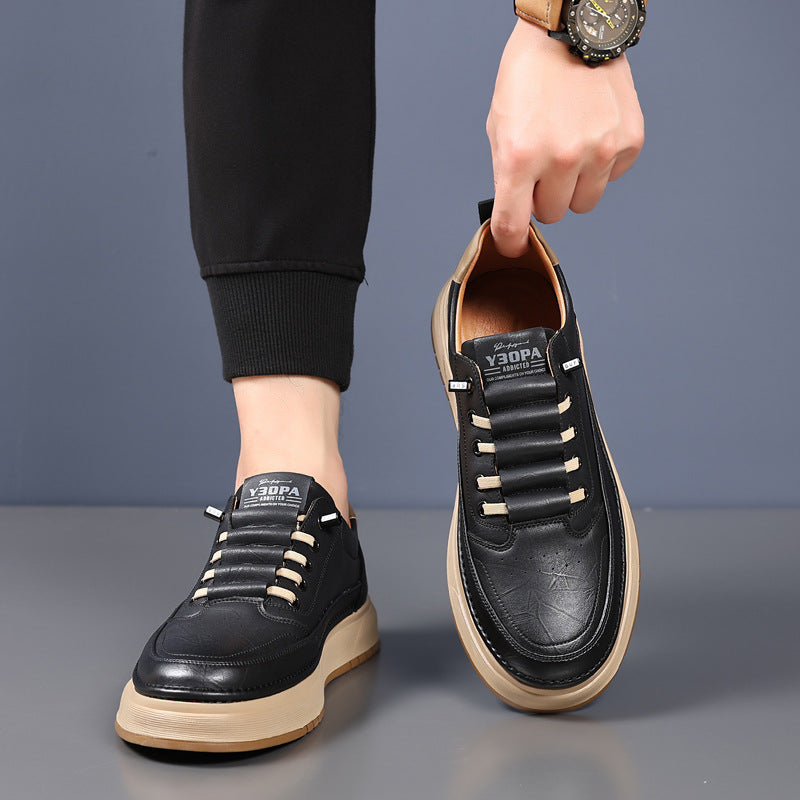 Baskets pour homme en synthétique avec lacets ajustables et coupe basse moderne - Elian