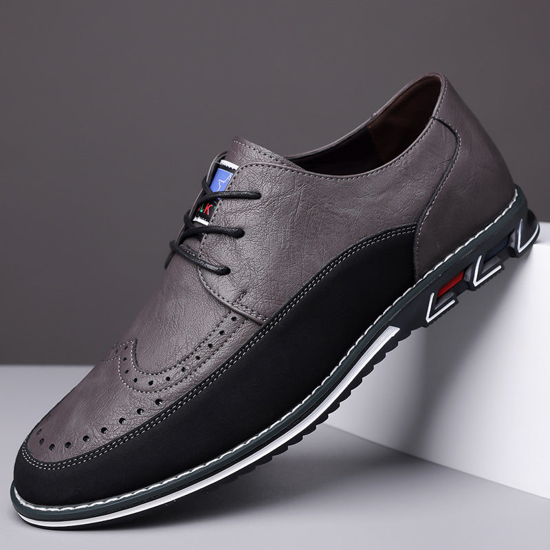 Chaussures in synthétique con lacet bas et perforations décoratives urbaines et discrètes - Zavian