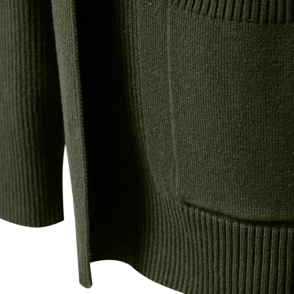 Cardigan pour homme in maille con col ouvert et coupe slim texture légère et confort quotidien - Elliot