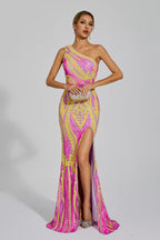 Robe longue de soirée fente latérale - Waltraud