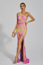 Robe longue de soirée fente latérale - Waltraud