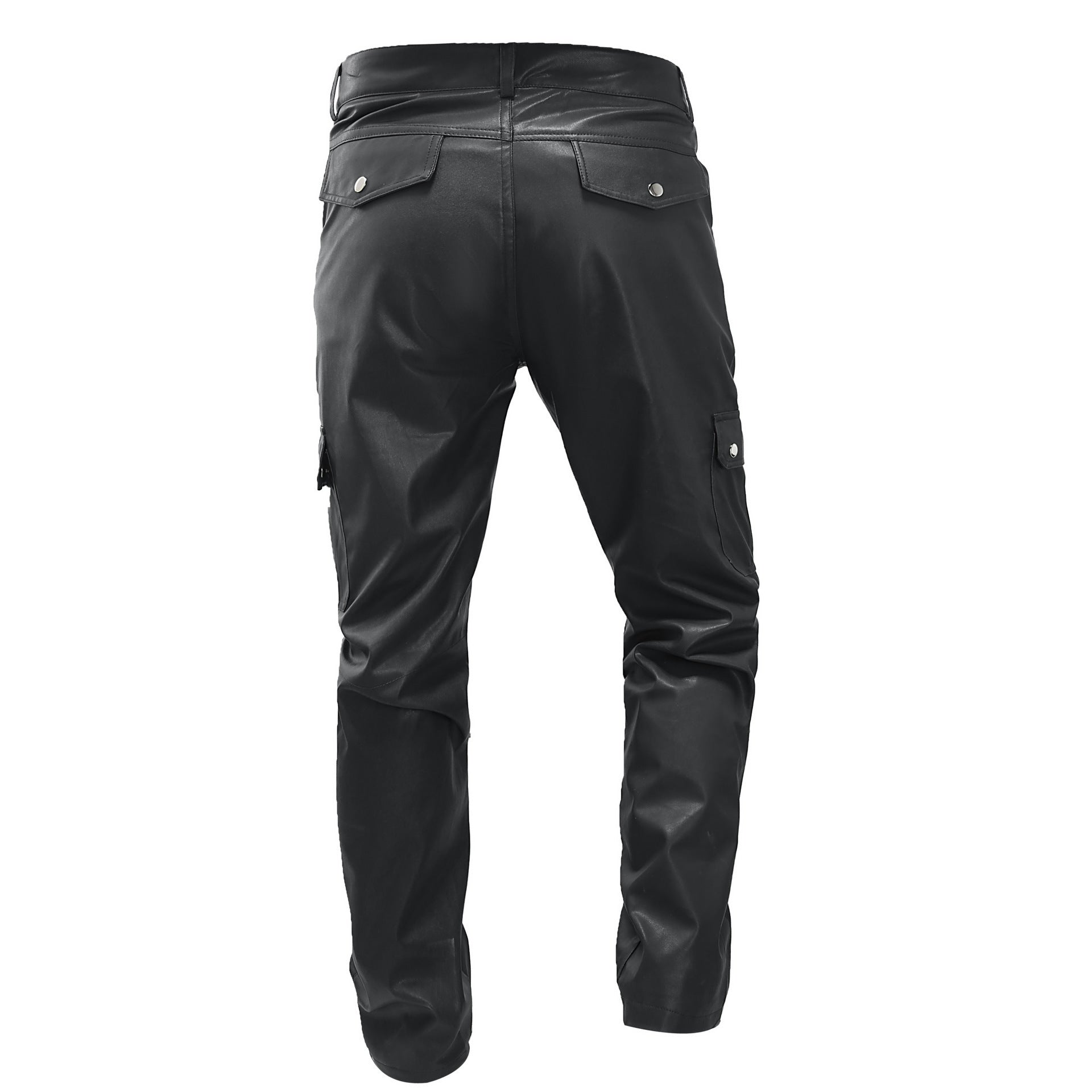 Pantalon cargo in cuir synthétique con poches cargo et fini aspect cuir - Darsen