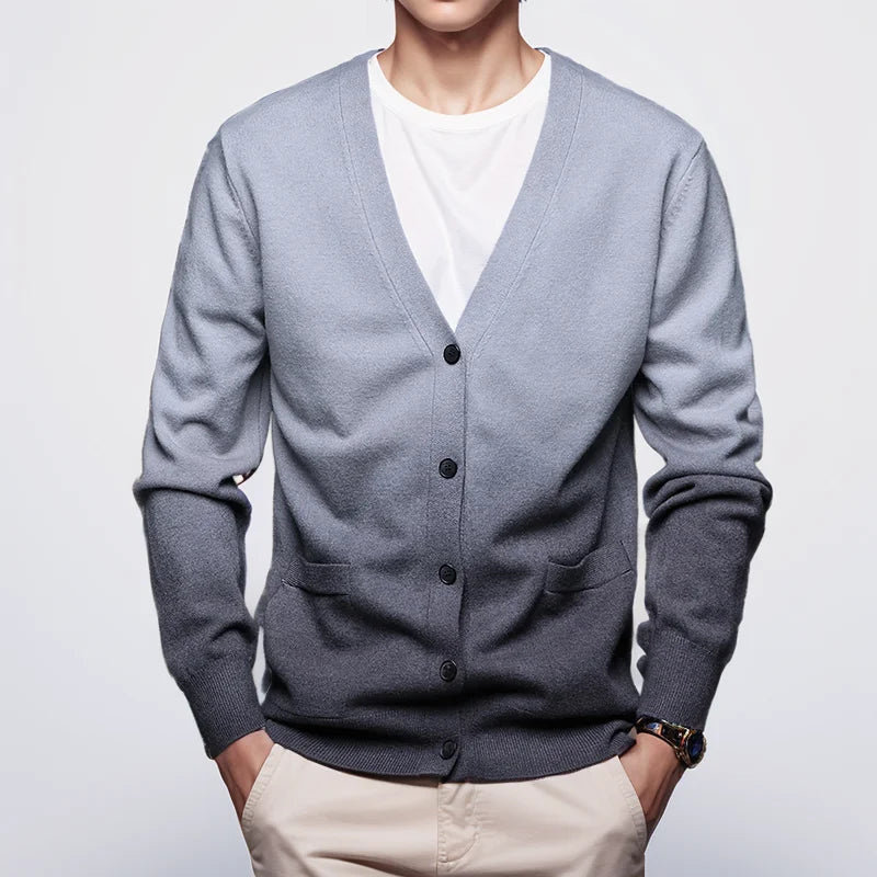 Cardigan homme automne maille chaud hiver décontracté - Rufus