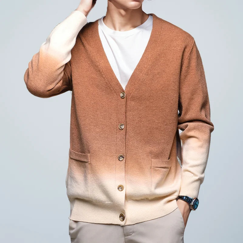 Cardigan homme automne maille chaud hiver décontracté - Rufus