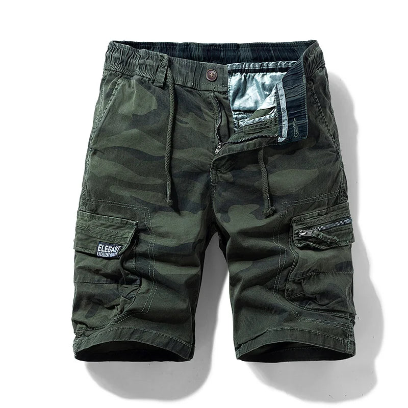 Short cargo camouflage à poches multiples pour homme - Ranger
