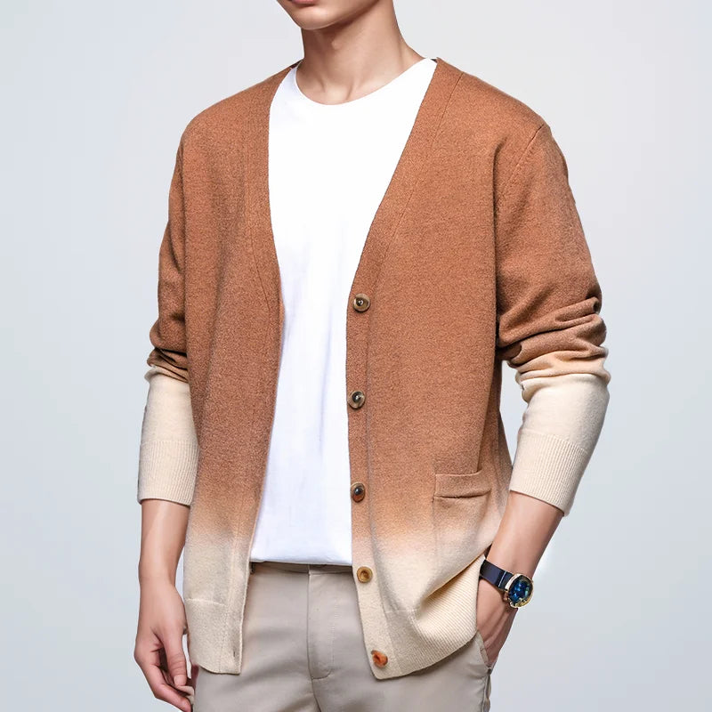Cardigan homme automne maille chaud hiver décontracté - Rufus