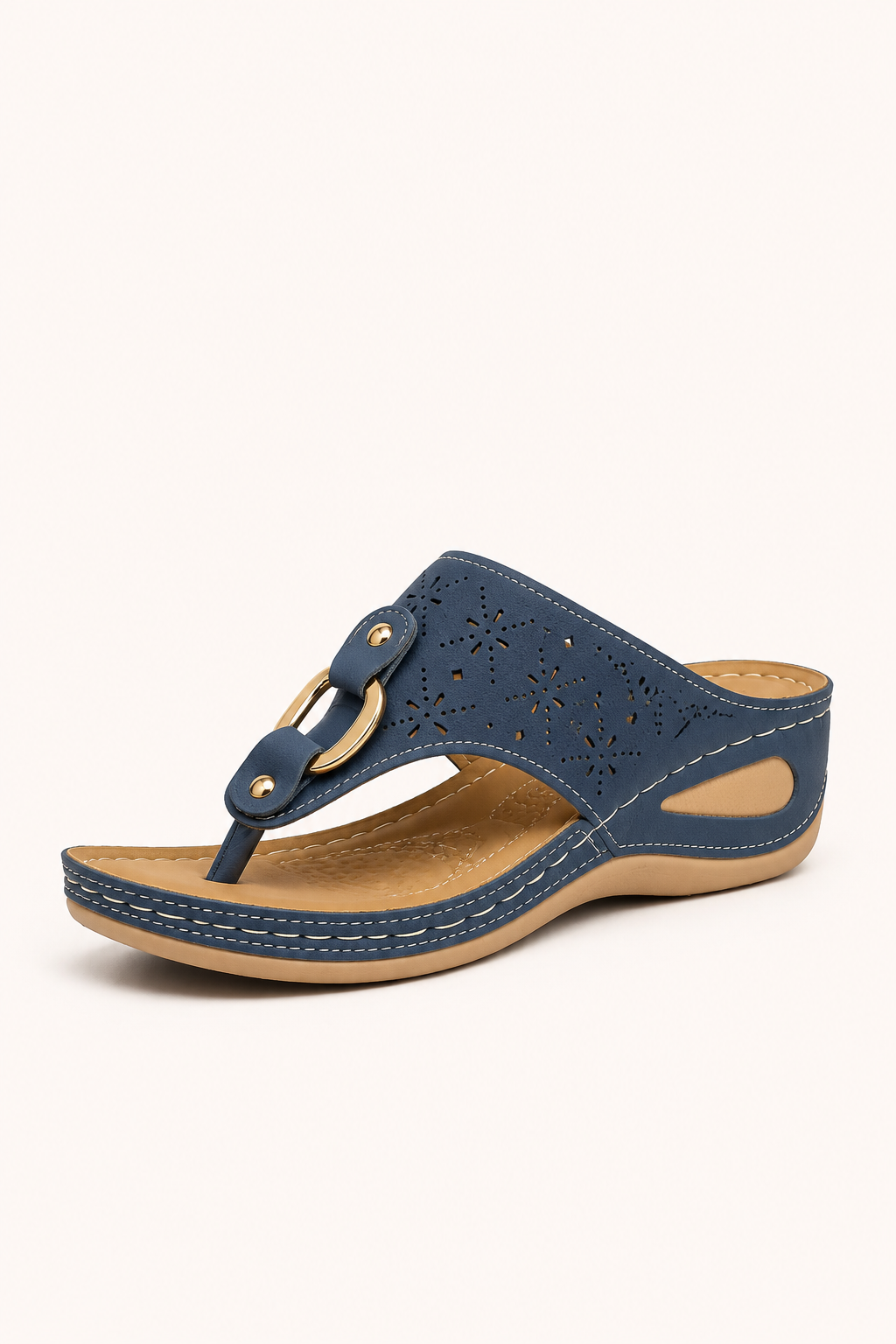 Sandales orthopédiques pour femme avec talon compensé confortable et semelle intérieure ergonomique - Lisa