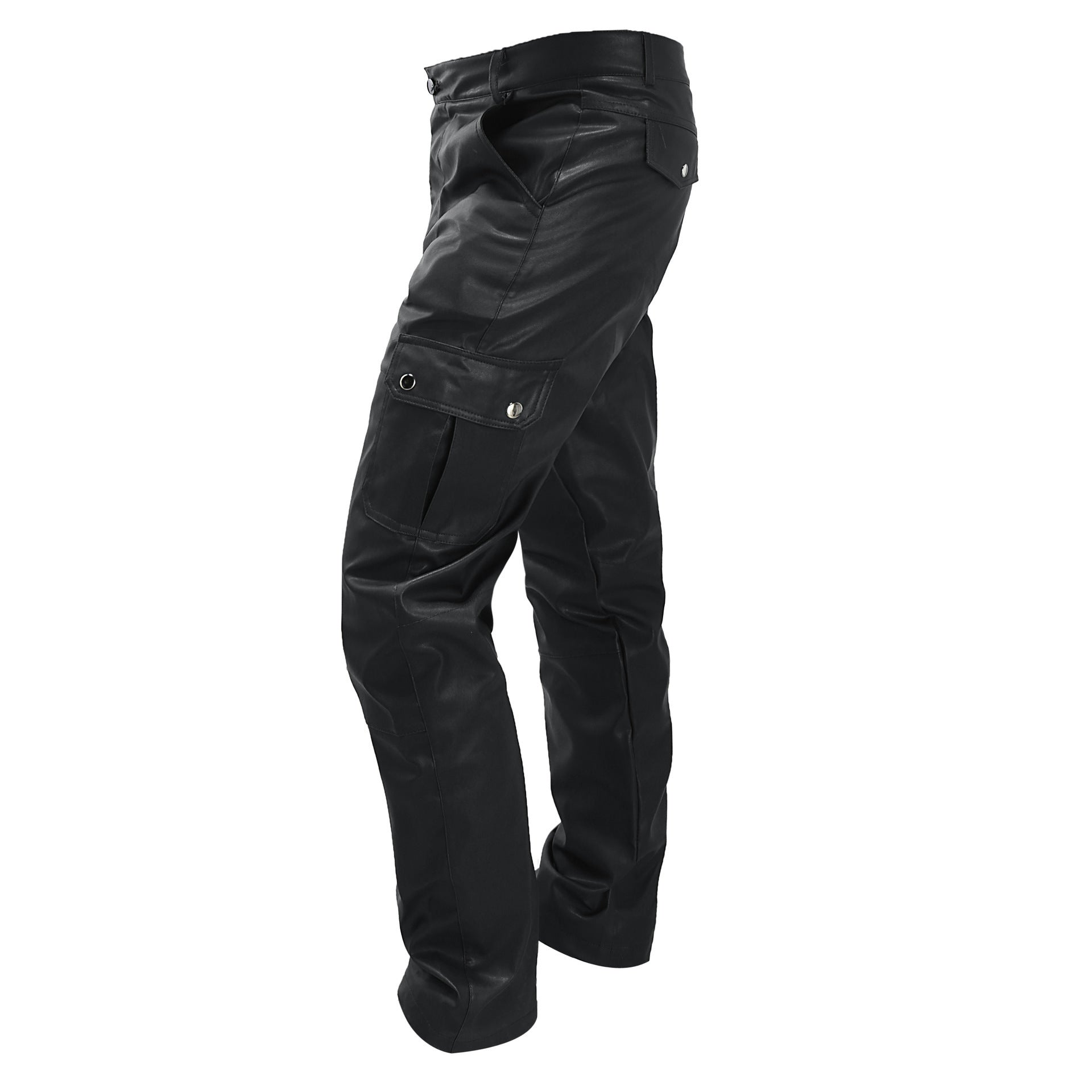 Pantalon cargo in cuir synthétique con poches cargo et fini aspect cuir - Darsen