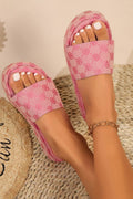 Sandales à plateforme in textile con motif - Valeria