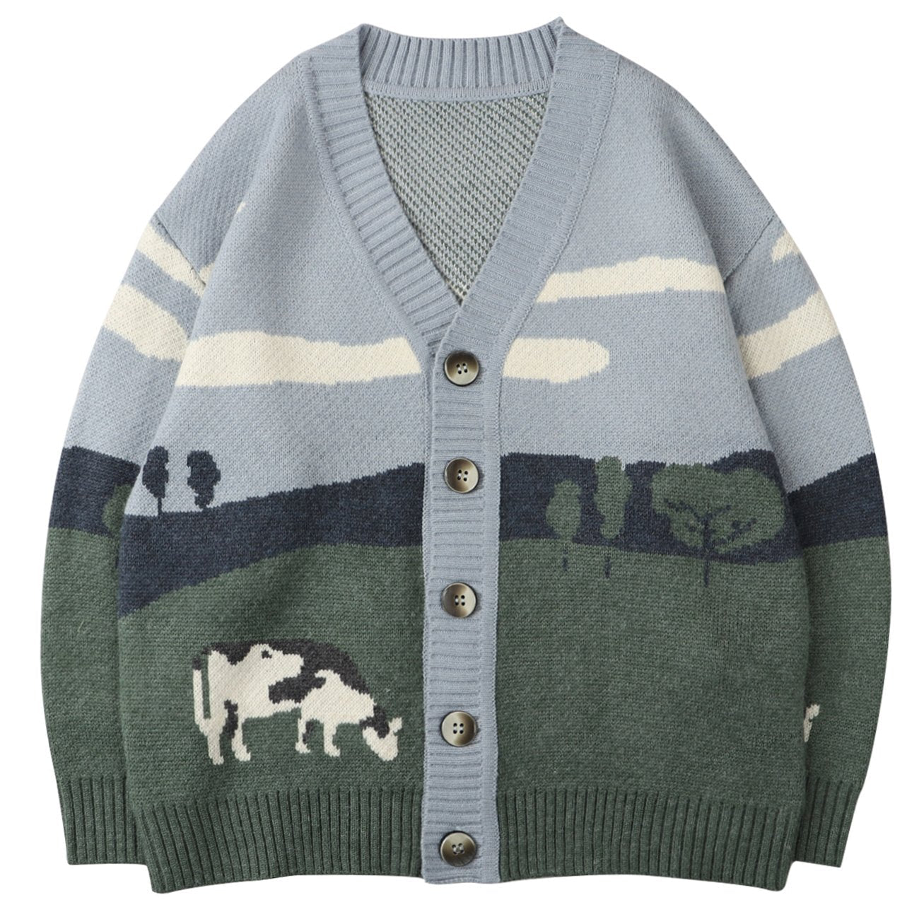 Cardigan en maille pour homme avec fermeture à boutons et motif graphique - Thomas