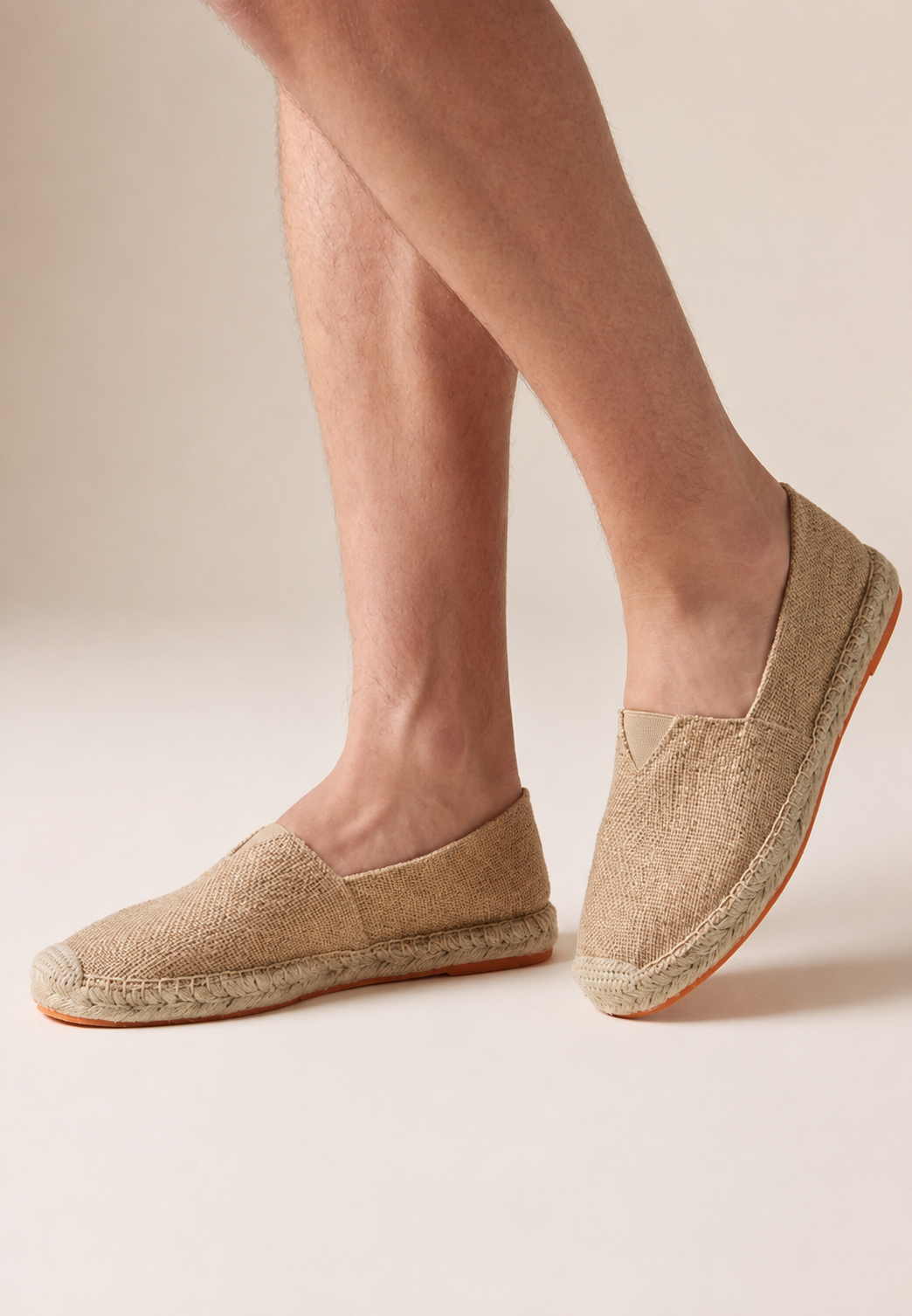Espadrilles homme à enfiler jute semelle tressée été - John