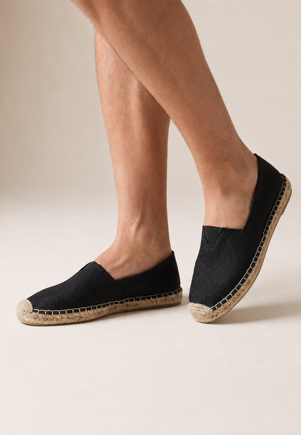 Espadrilles homme à enfiler jute semelle tressée été - John
