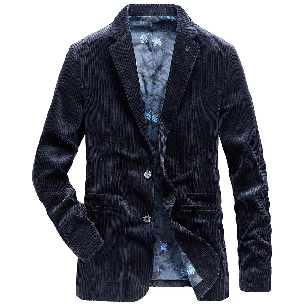 Blazer homme velours côtelé boutons texture élégant automne - Emmett