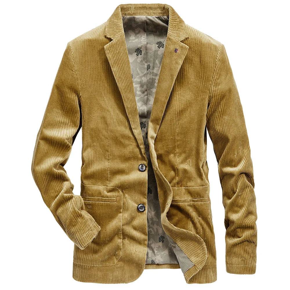 Blazer homme velours côtelé boutons texture élégant automne - Emmett