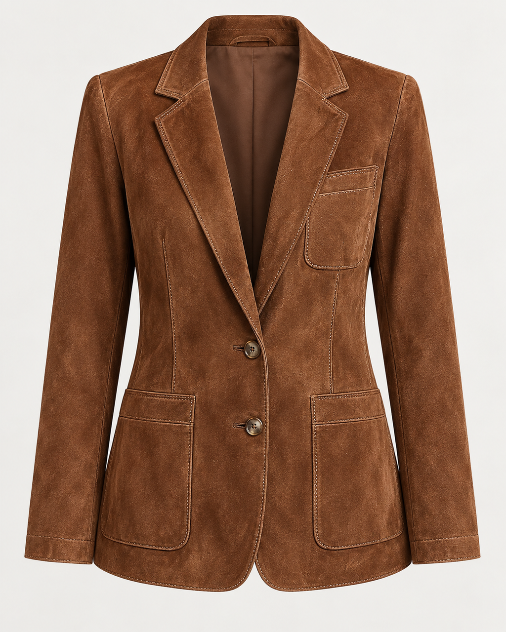 Blazer femme effet daim revers poches plaquées texture - Zélie