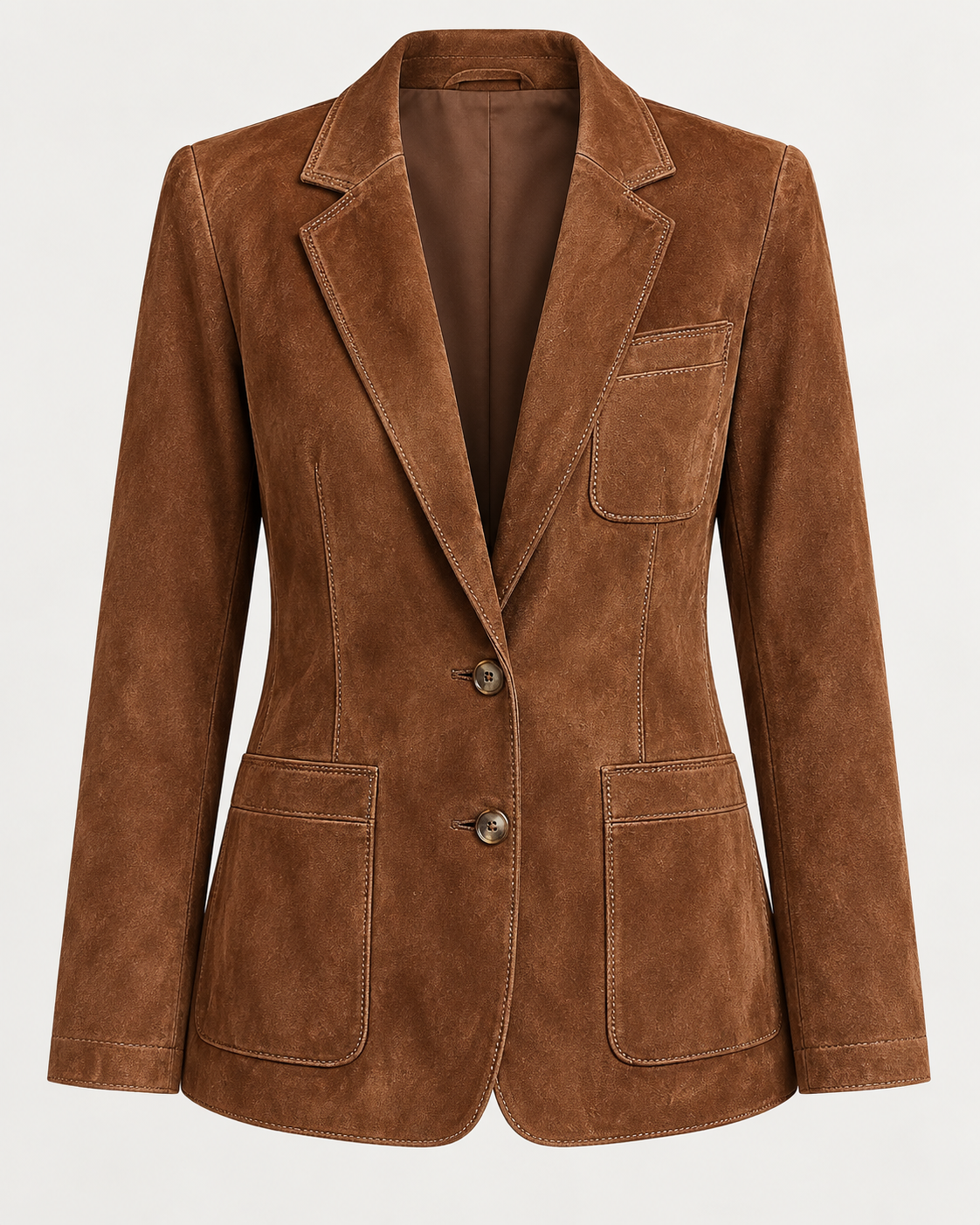 Blazer femme effet daim revers poches plaquées texture - Zélie