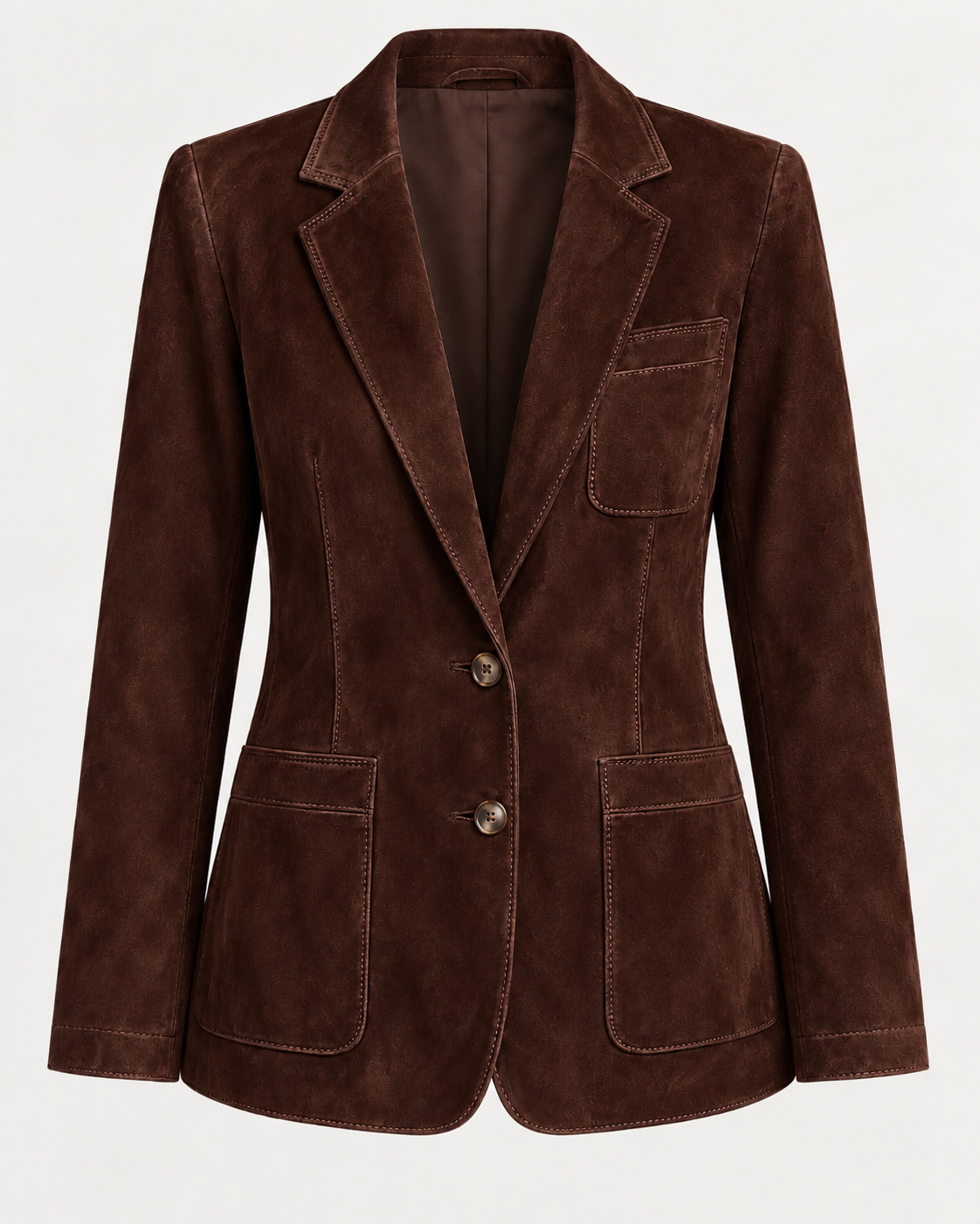 Blazer femme effet daim revers poches plaquées texture - Zélie