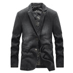 Veste jean homme effet délavé détails usés deux boutons - Ivar