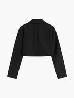 Blazer court femme coupe tailleur structuré bureau chic - Selina
