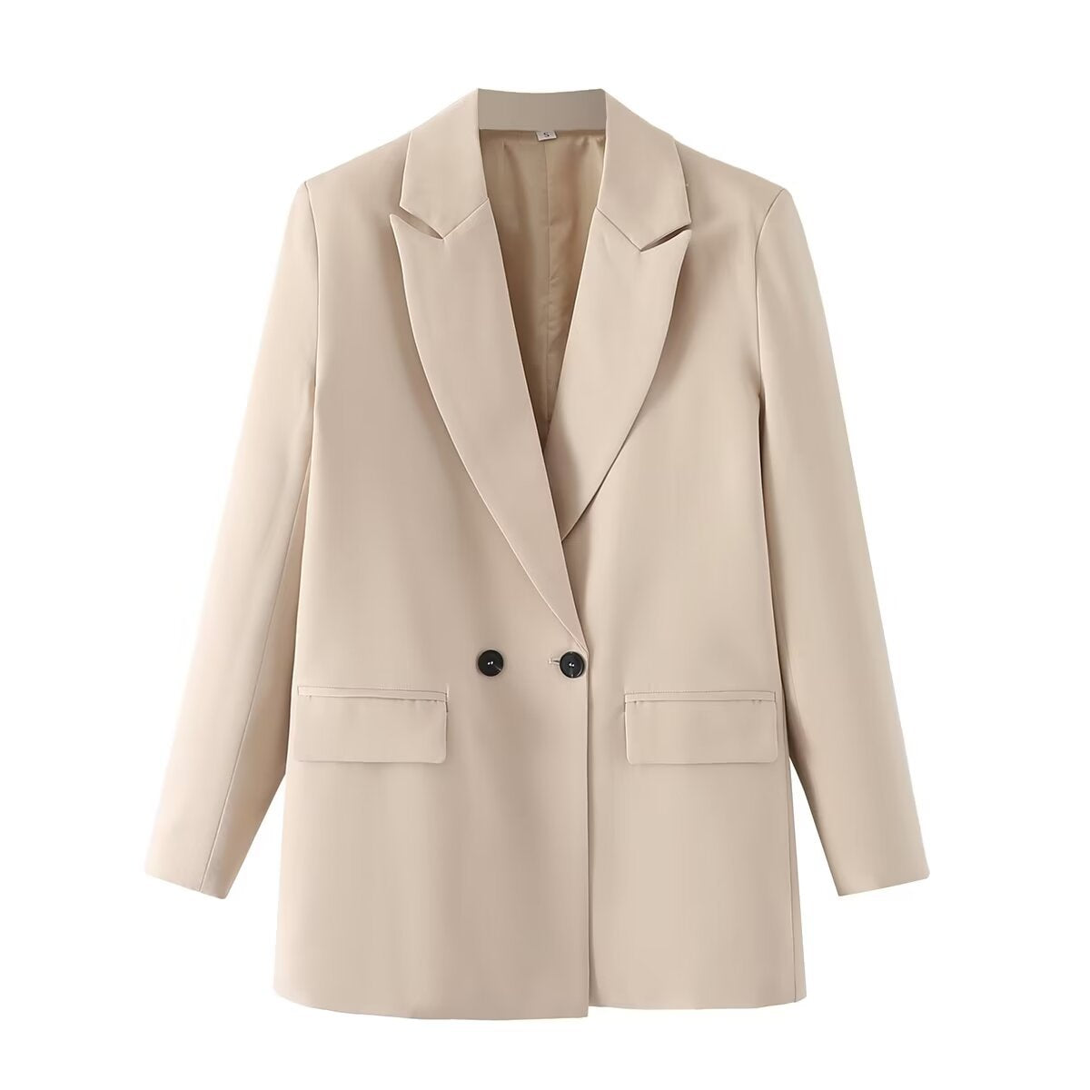 Blazer croisé femme coupe droite revers en pointe tailleur - Greta