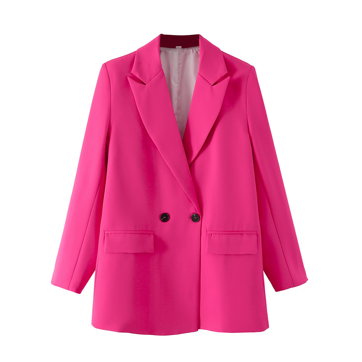 Blazer croisé femme coupe droite revers en pointe tailleur - Greta
