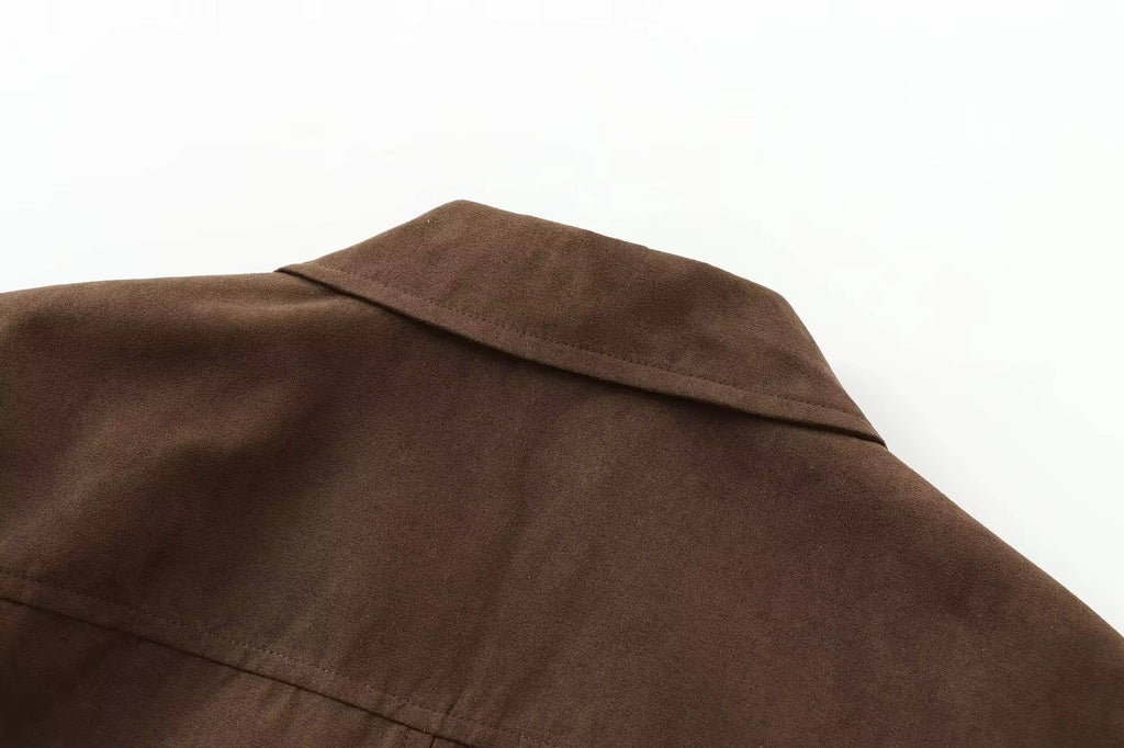 Blazer femme effet daim boutons texture douce automne - Sarah