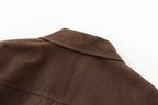 Blazer femme effet daim boutons texture douce automne - Sarah