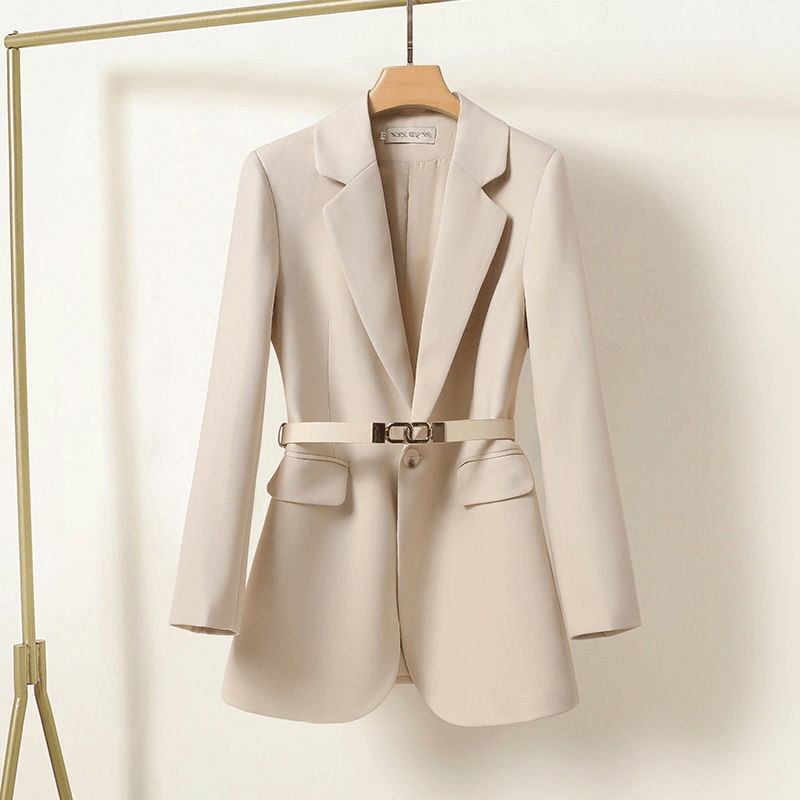 Blazer femme cintré ceinture classique élégant taille marquée - Mila