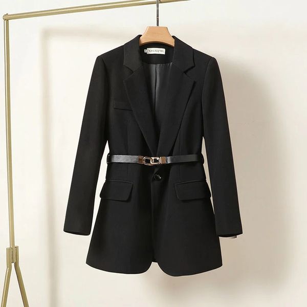 Blazer femme cintré ceinture classique élégant taille marquée - Mila