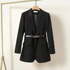 Blazer femme cintré ceinture classique élégant taille marquée - Mila