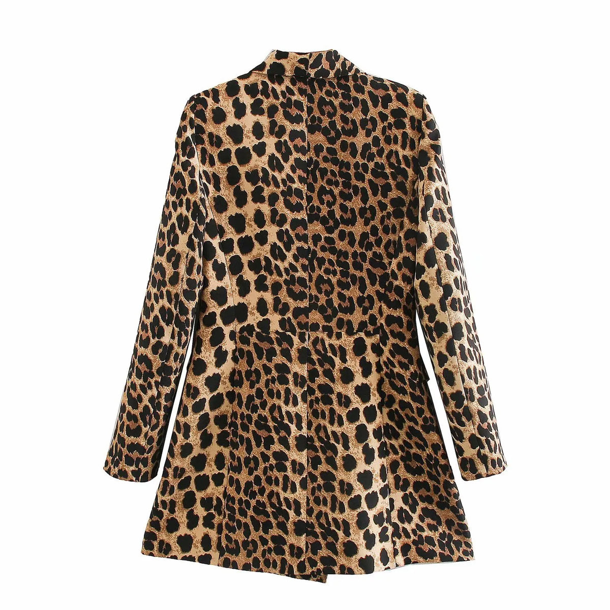 Blazer long femme imprimé léopard motif animalier tendance - Luise