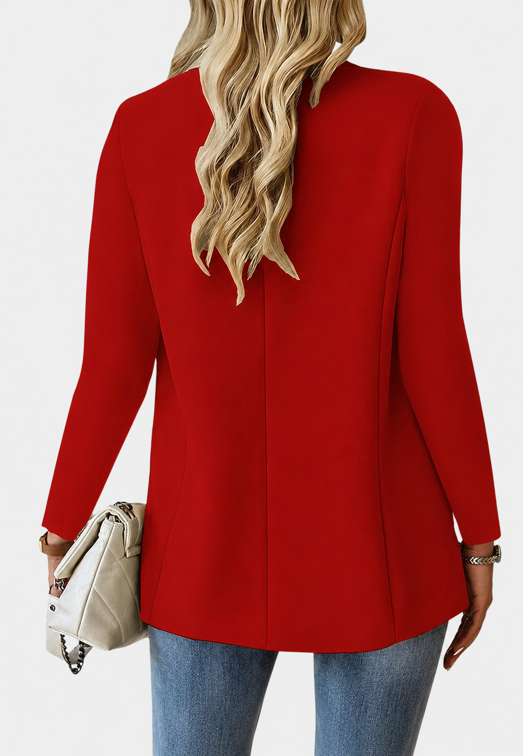 Blazer femme un bouton revers crantés poches tailleur - Klara