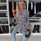 Blazer femme ajusté imprimé léopard animalier statement - Romane