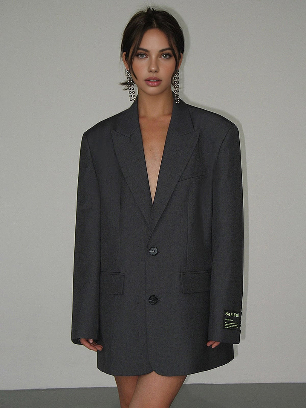 Blazer oversize femme deux boutons coupe ample élégant - Lorelei