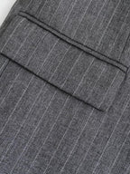 Blazer gris oversize femme deux boutons coupe ample - Jana