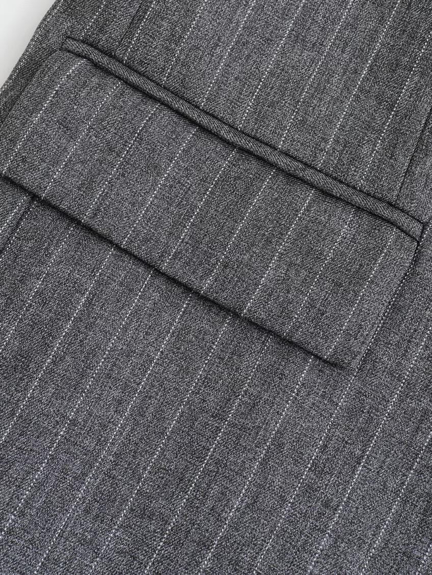 Blazer gris oversize femme deux boutons coupe ample - Jana