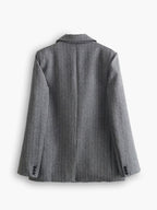 Blazer gris oversize femme deux boutons coupe ample - Jana