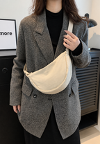 Sac bandoulière femme nylon demi-lune sangle ajustable - Apolline