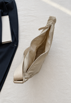 Sac bandoulière femme nylon demi-lune sangle ajustable - Apolline
