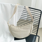 Sac bandoulière femme nylon demi-lune pratique quotidien - Vianne