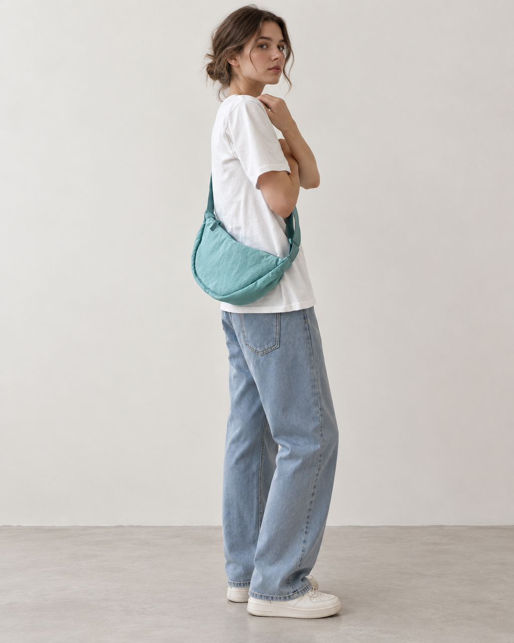 Sac bandoulière femme forme arrondie bandoulière réglable - Clémence