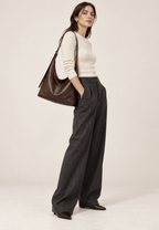 Sac porté épaule femme effet cuir anses courtes compact