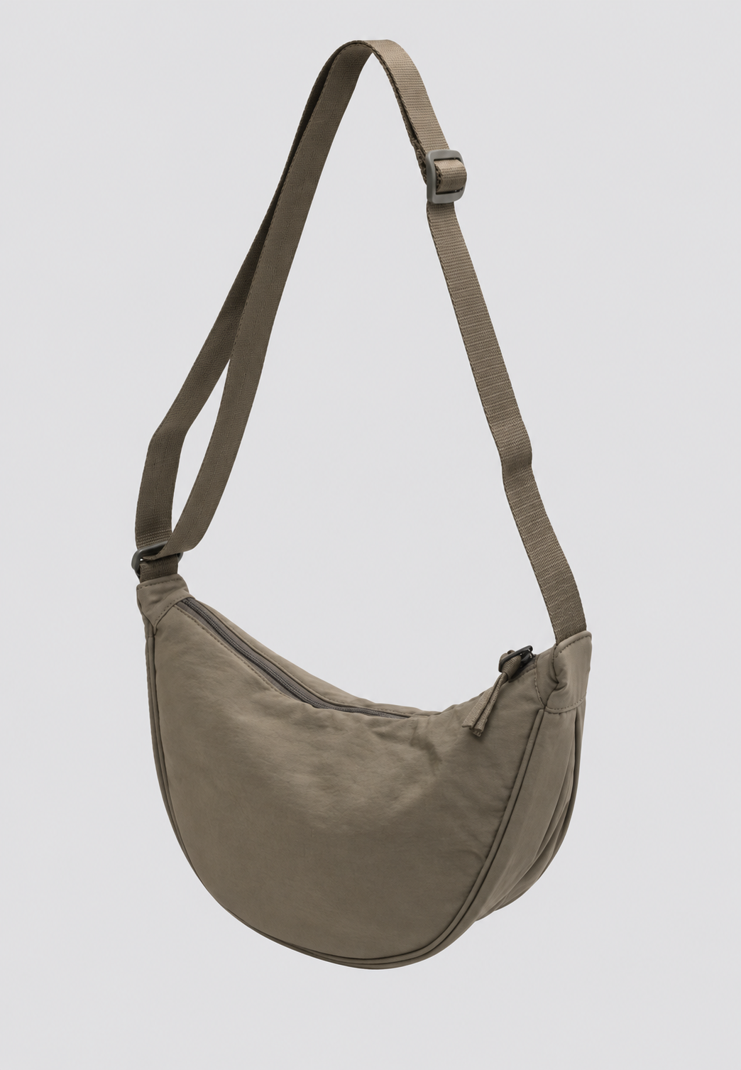 Sac bandoulière femme nylon demi-lune bandoulière réglable - Camille