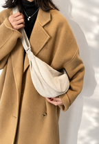 Sac bandoulière femme nylon demi-lune bandoulière réglable - Camille