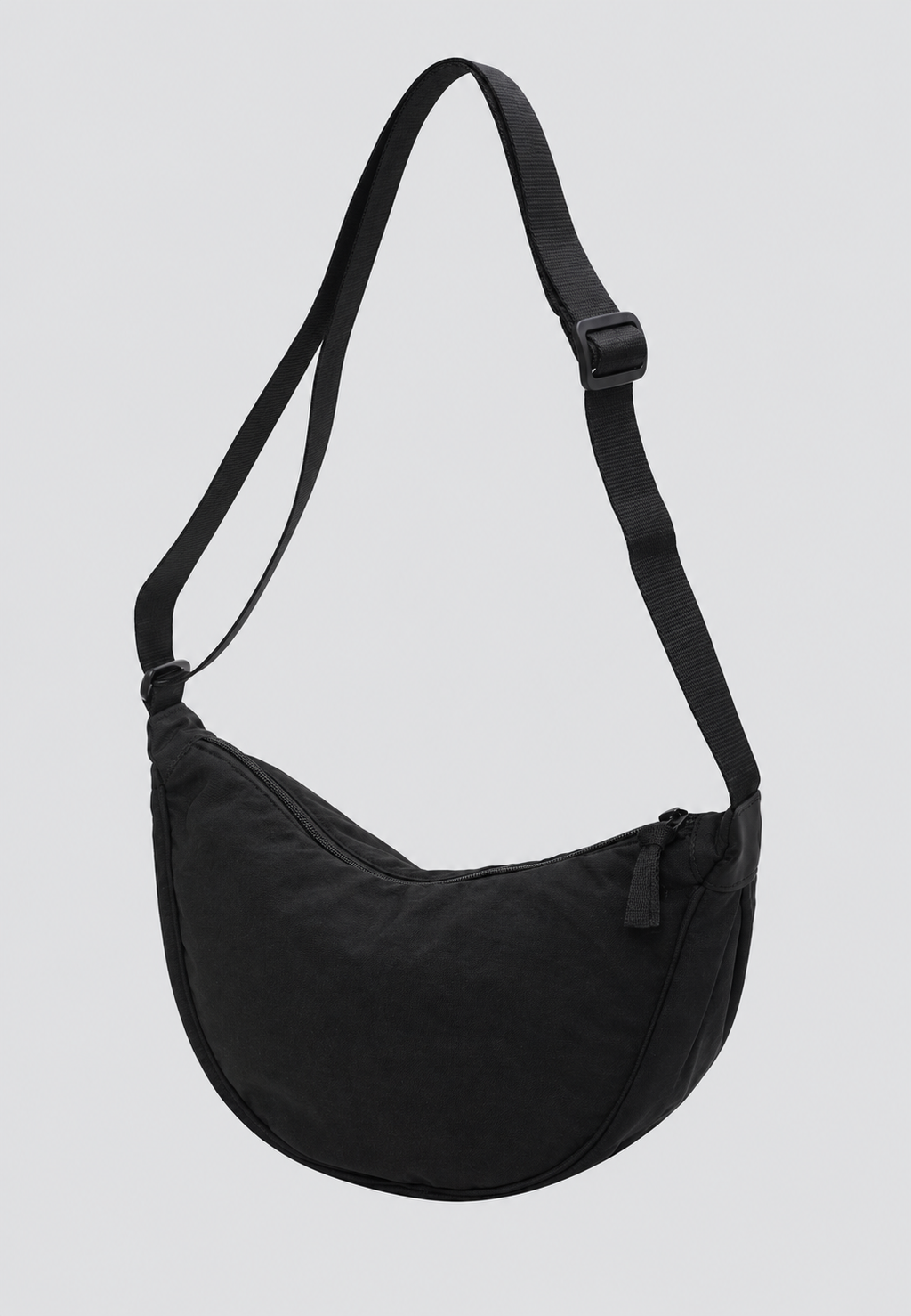 Sac bandoulière femme nylon demi-lune bandoulière réglable - Camille