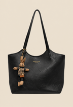 Sac cabas femme cuir végétal pendentif grande capacité
