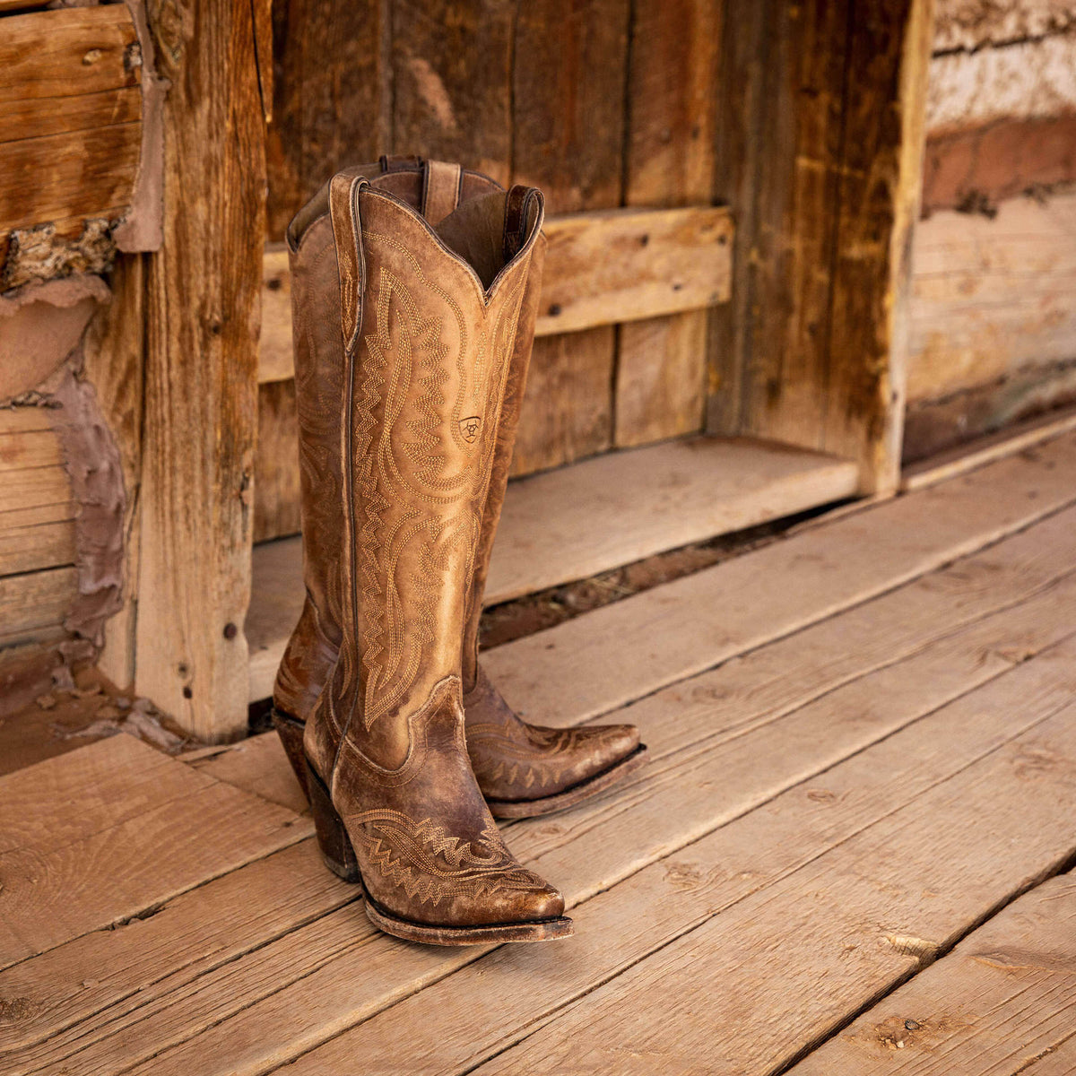 Bottes cowboy femme tige haute brodées style western - Annelie